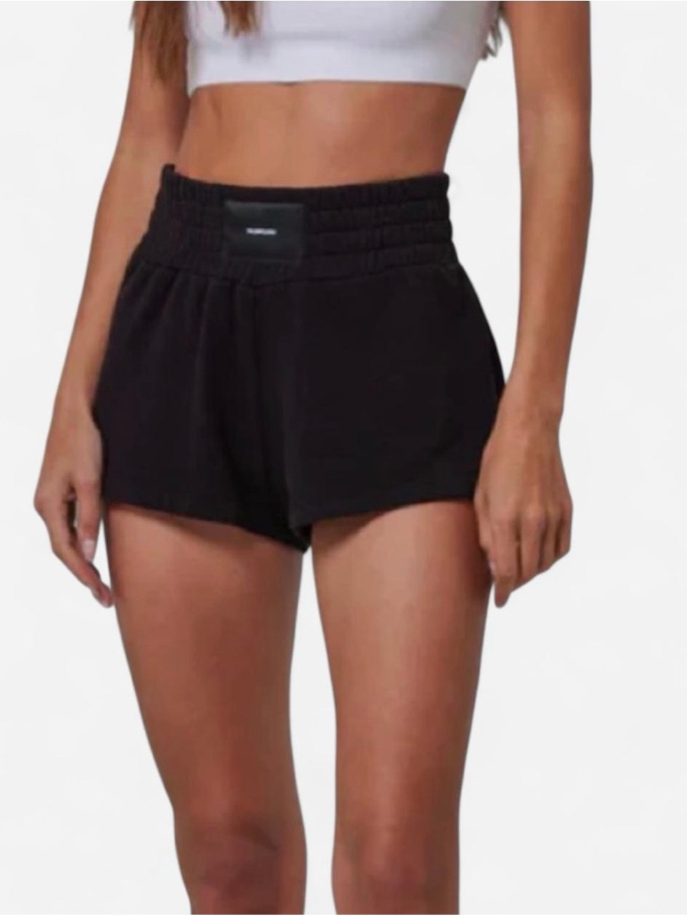 TALENTLESS Black High-Waist Athletic Boxing Lounge Shorts Cotton Women’s Medium - Picture 2 of 8
